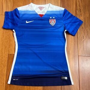 Nike 2015 USA Team Soccer Youth Short Sleeve Away Stadium Jersey Size S
